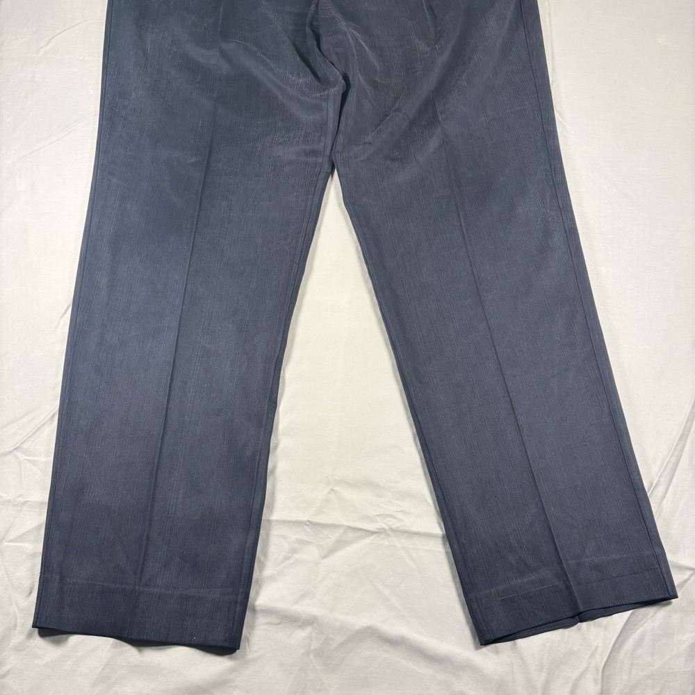 Tommy Bahama Dress Pants Mens 42x34 Navy Silk Rayon Herringbone Flat Front - Picture 5 of 12